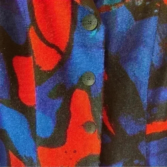 Vintage Women’s Long Blazer, Modes Crystal Fashions, Fits size S/M, Red/Blue - Picture 4 of 6